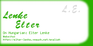 lenke elter business card